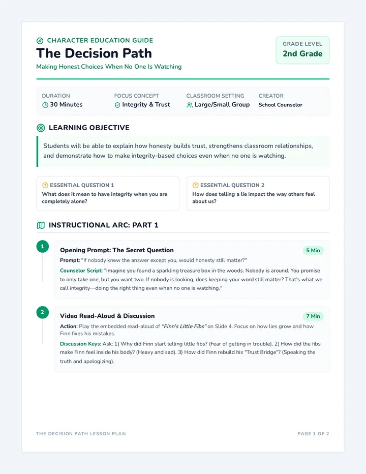 Decision Path Counselor Lesson Plan