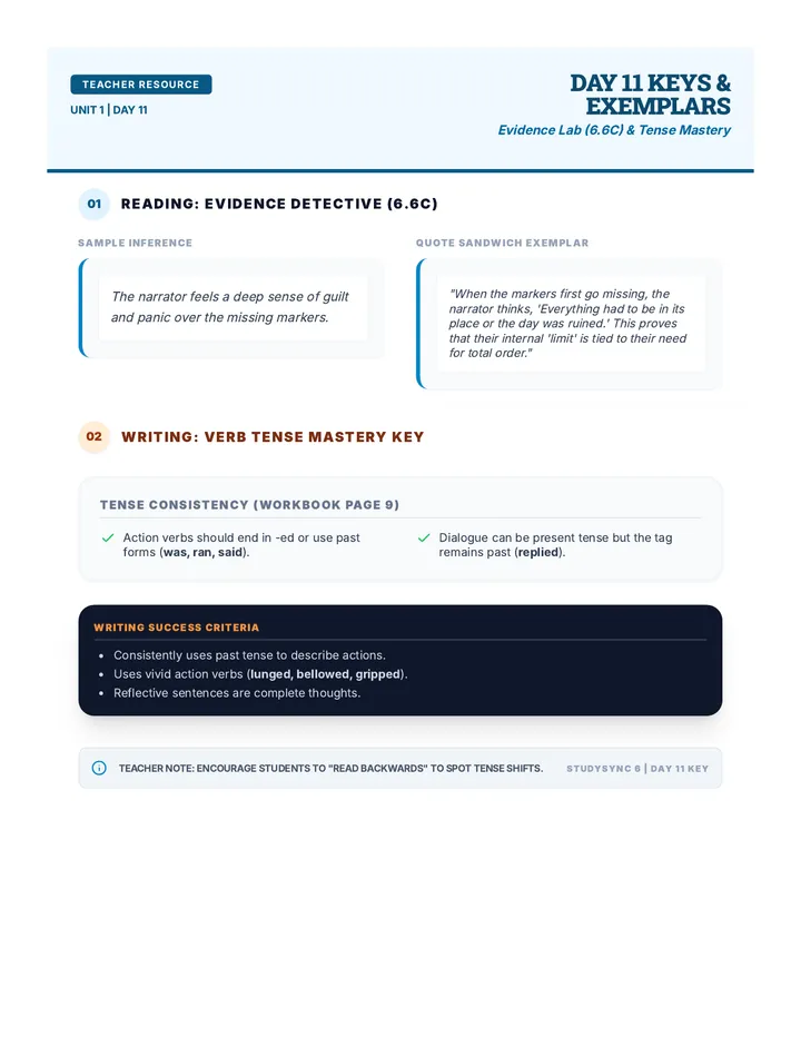 Day 11 Activity Keys