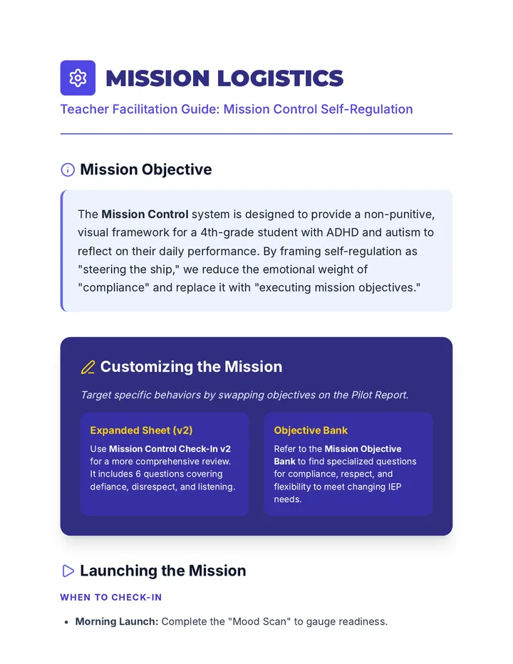 Mission Control Teacher Guide