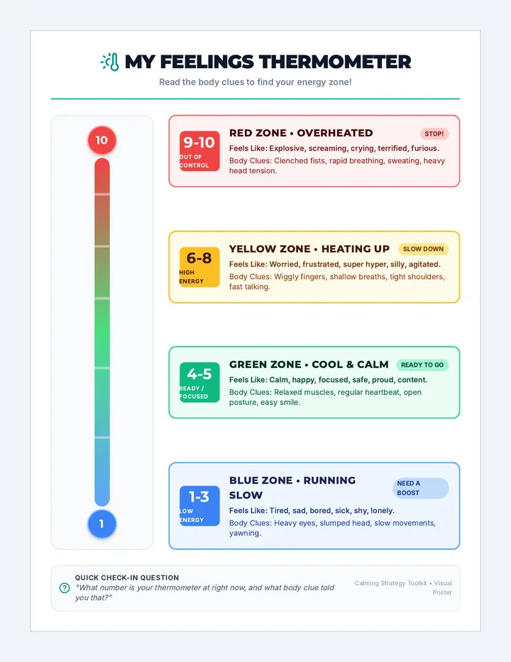 Feelings Thermometer Poster