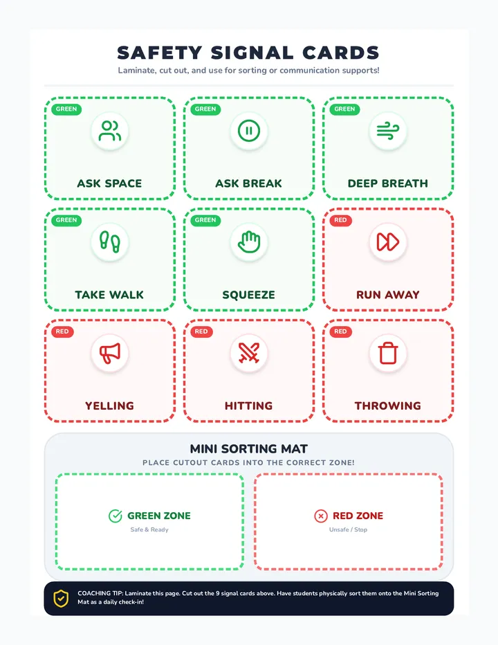 Safety Signal Cards