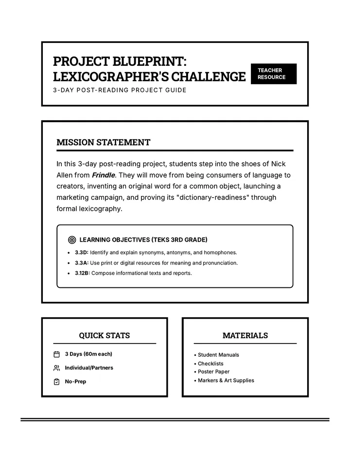 Project Blueprint Teacher Guide