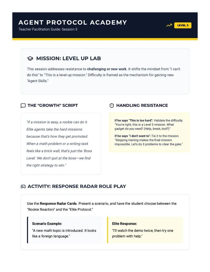 Level Up Teacher Guide