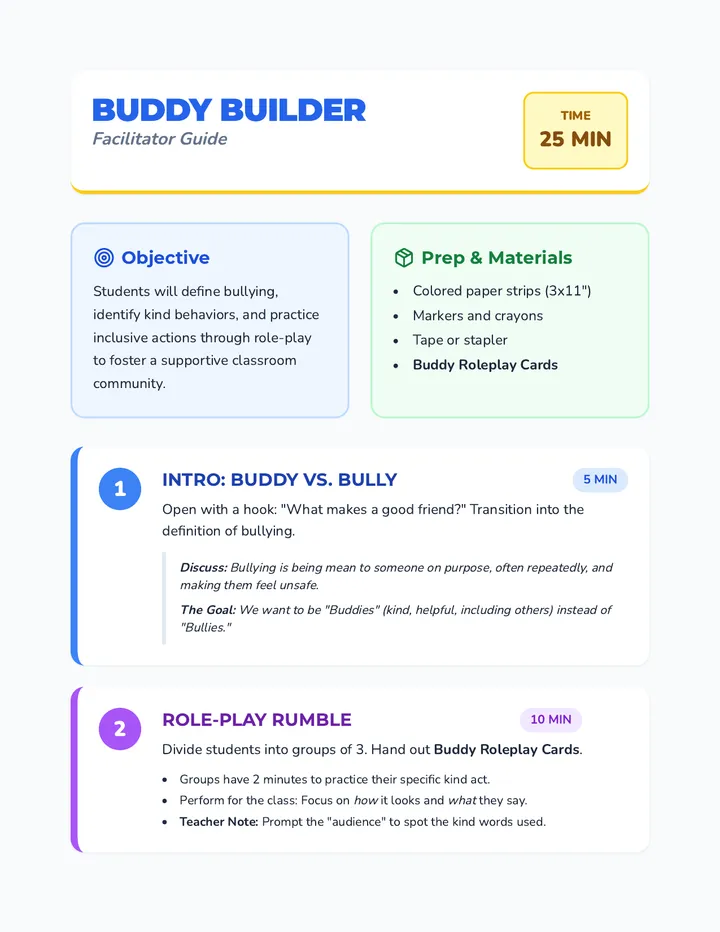 Buddy Builder Facilitator Guide