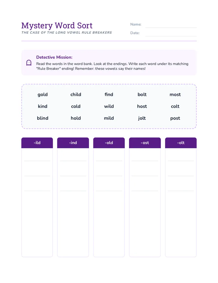 Wild Old Ghost Worksheets