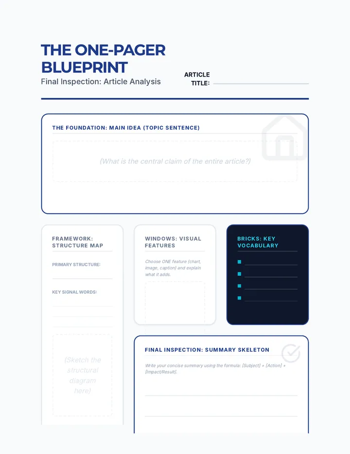 One-Pager Blueprint Assessment