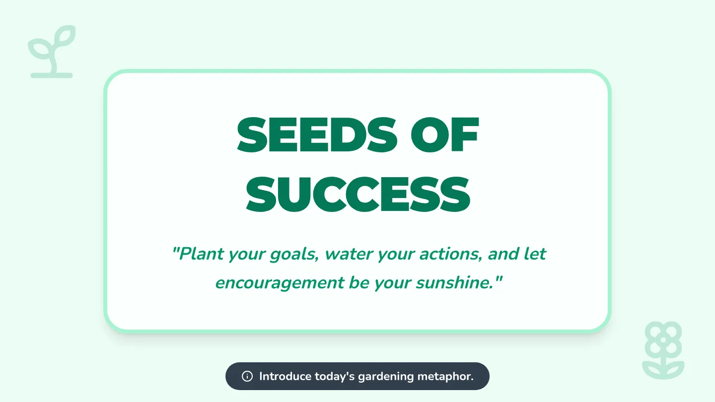 Seeds of Success Slides