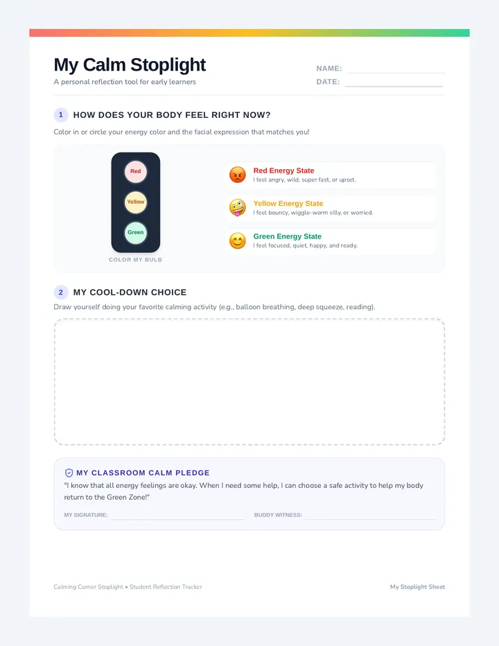 My Calm Stoplight Tracker