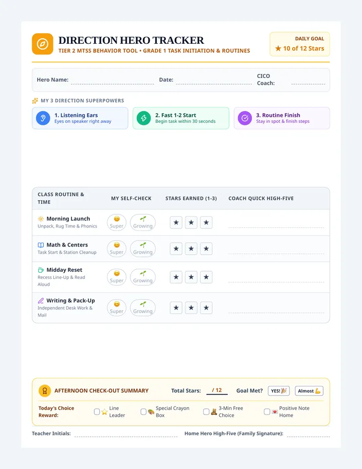 Direction Hero Behavior Tracker