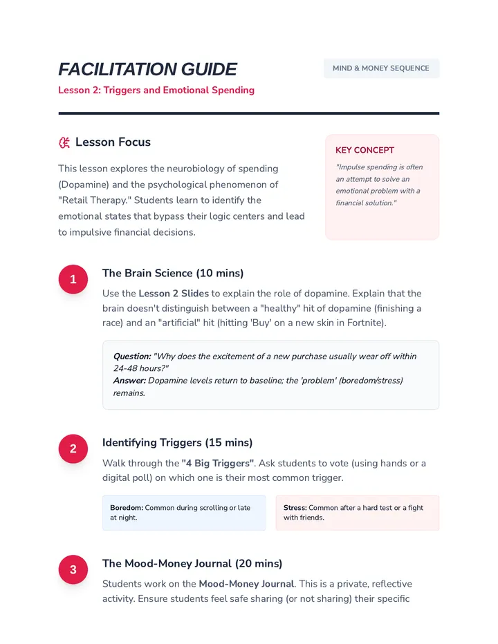 Emotional Spending Facilitation Guide