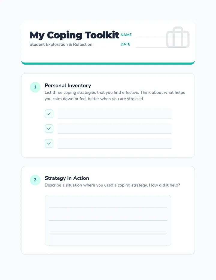 Coping Strategies Worksheet
