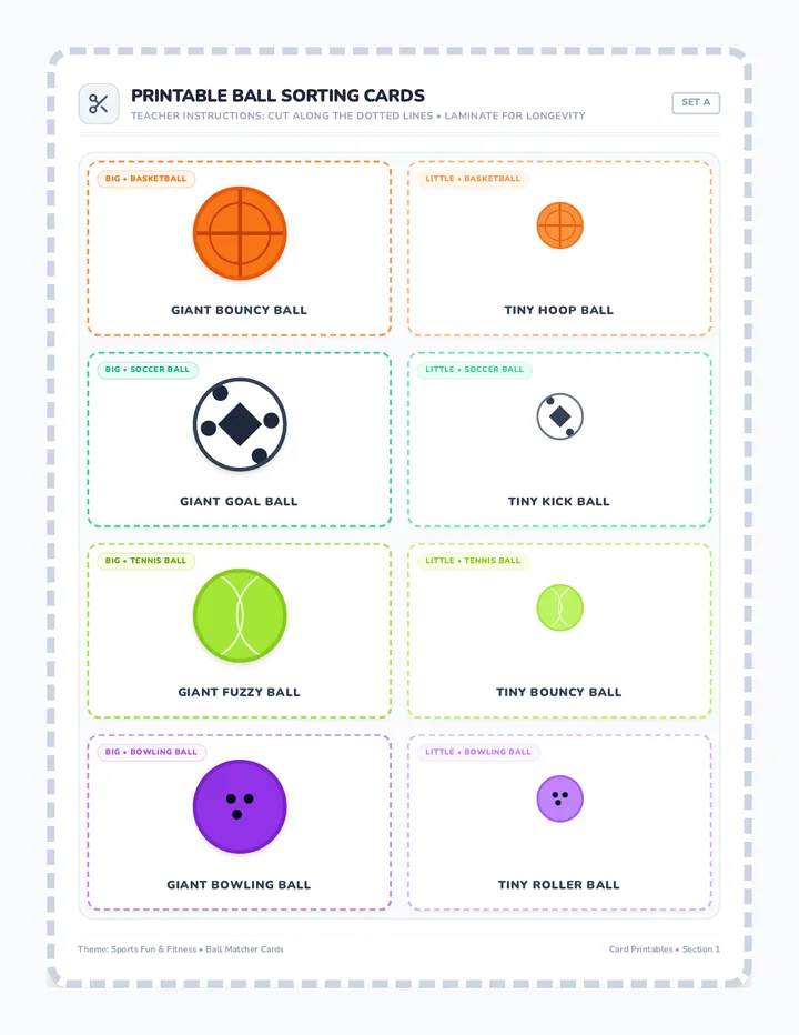 Ball Matcher Printables
