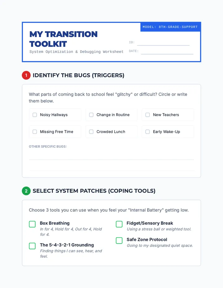 Transition Toolkit Worksheet