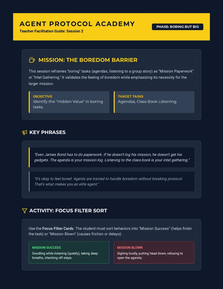Boredom Barrier Teacher Guide