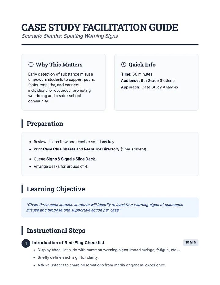 Case Study Facilitation Guide