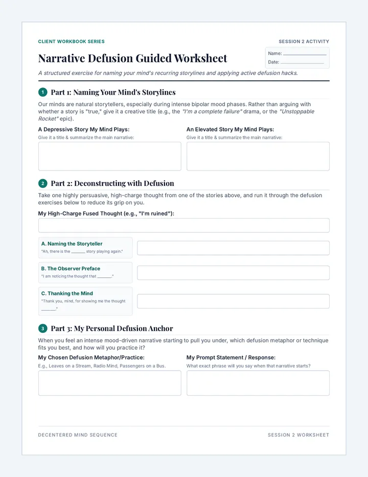 Narrative Defusion Guided Worksheet