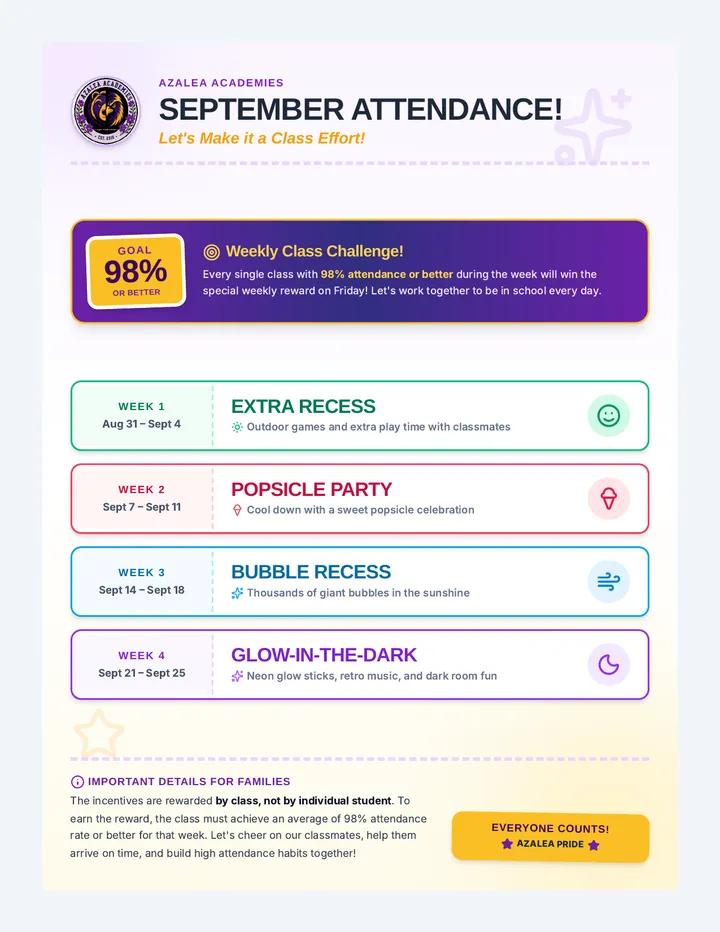 September Attendance Flyer