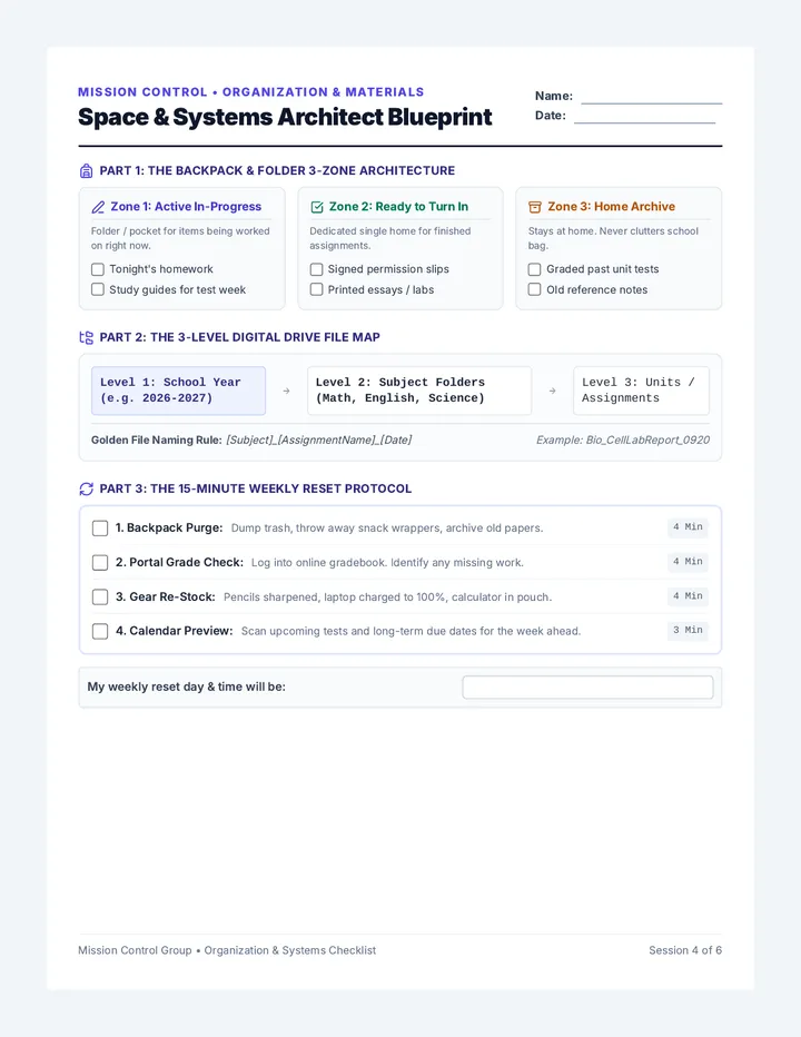 Space Architect Checklist