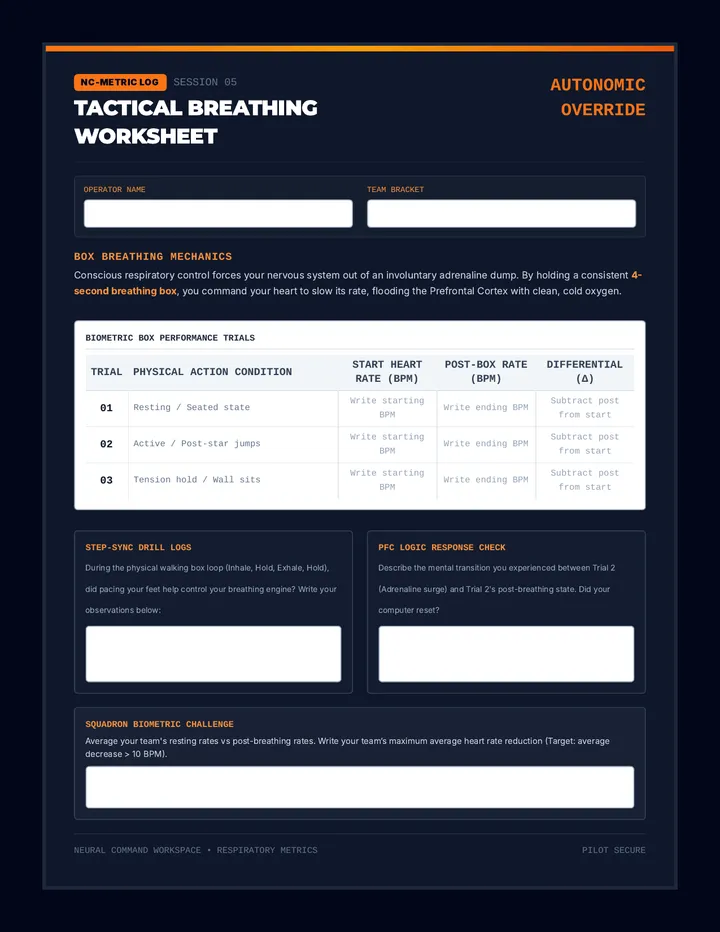 Tactical Breathing Worksheet