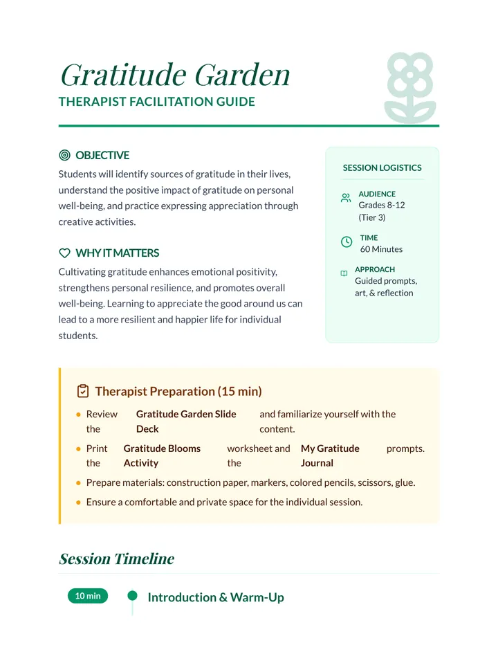 Gratitude Garden Facilitation Guide