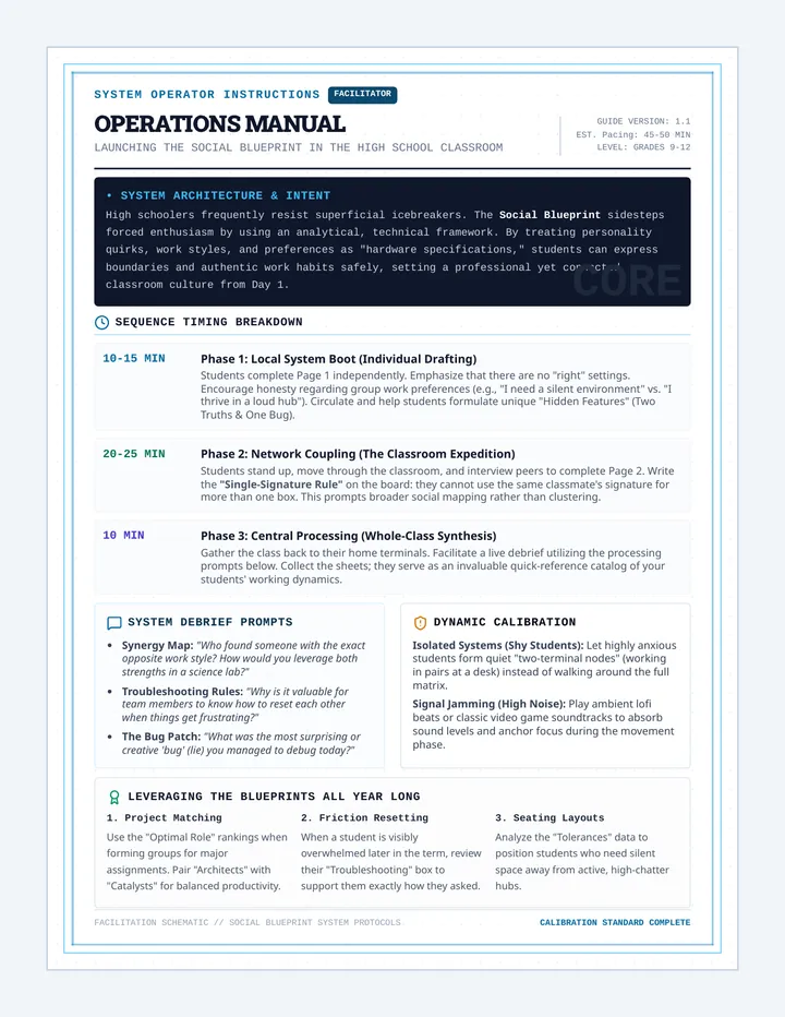 Social Blueprint Teacher Guide