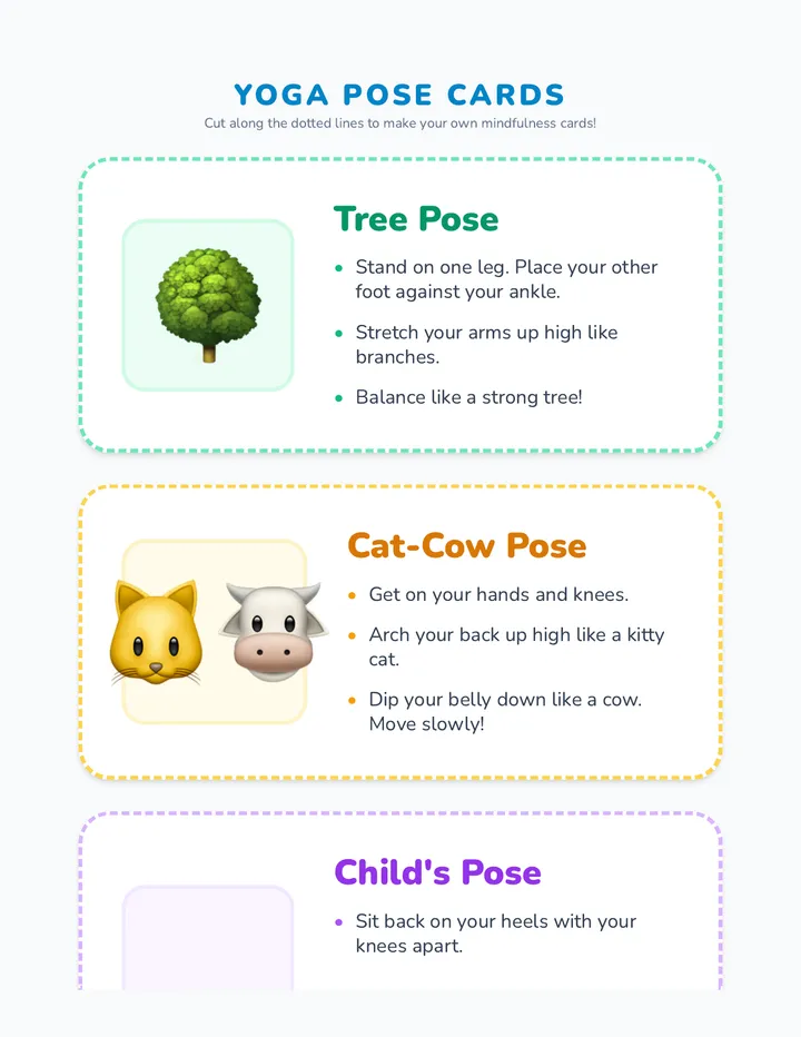 Yoga Pose Cards