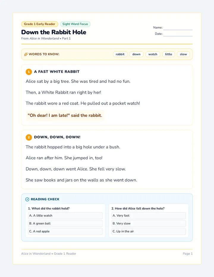 Rabbit Hole Simplified Reader