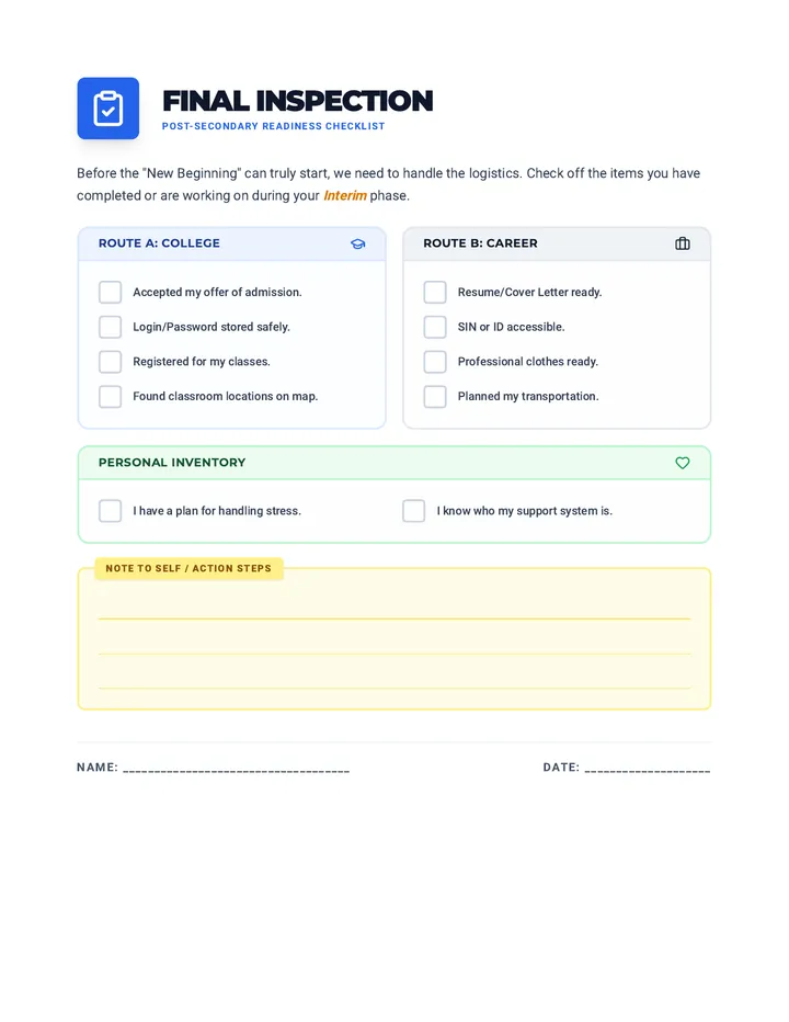 Final Inspection Checklist
