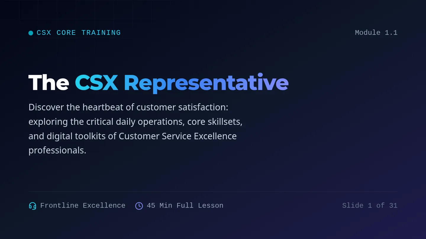 CSX Frontline Slides