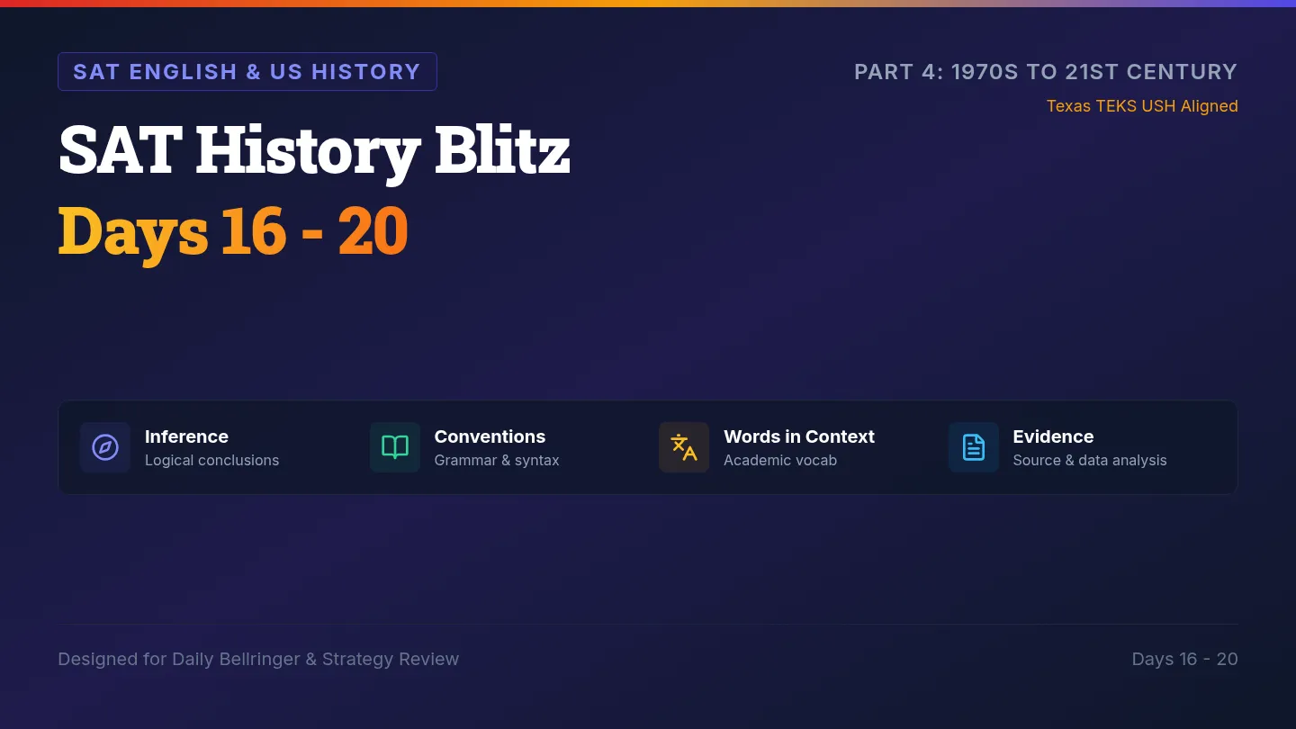 SAT History Deck 4 Slides