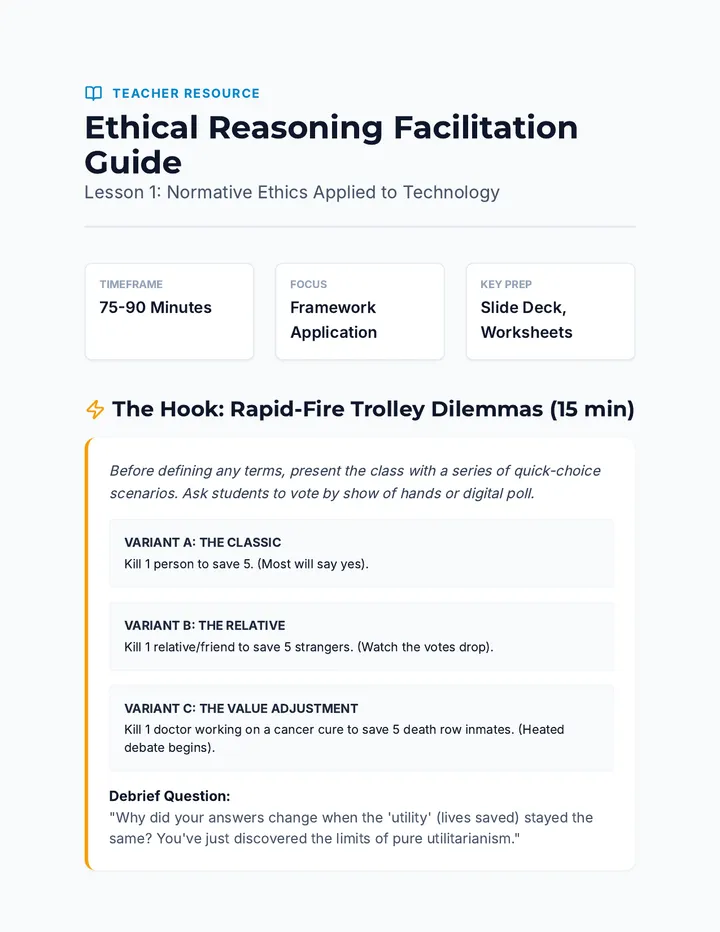 Ethical Reasoning Teacher Guide