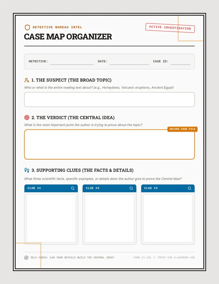 Idea Detectives Organizer Document