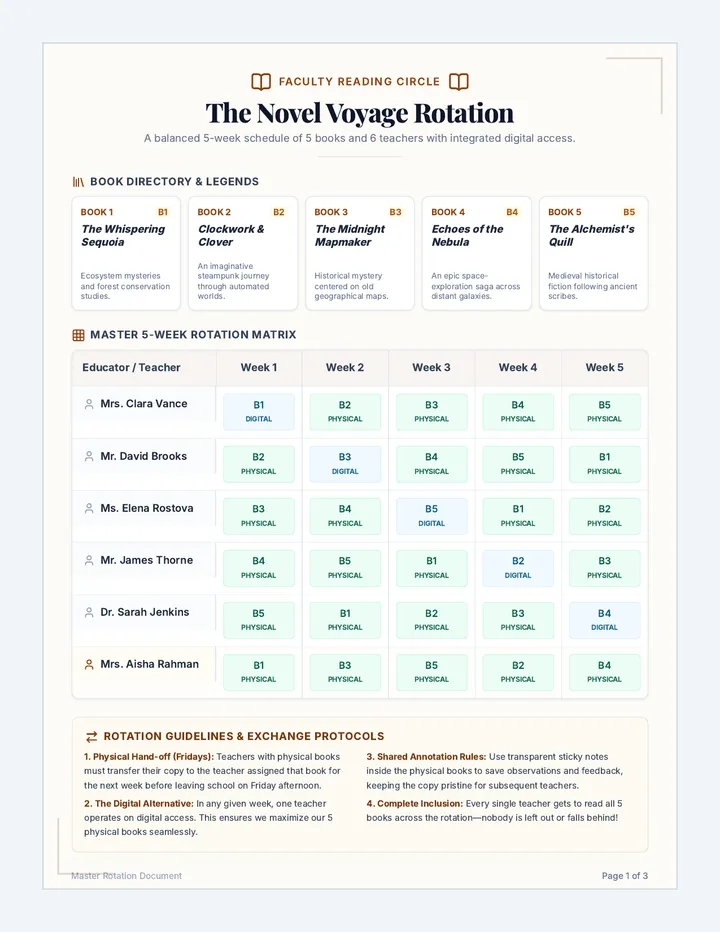 Novel Voyage Rotation Guide