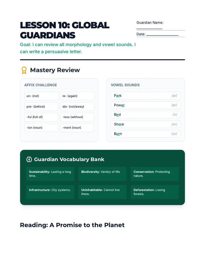 Global Guardians Handout 10