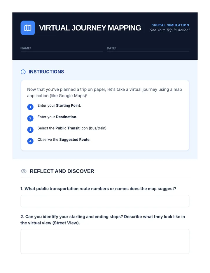 Virtual Journey Mapping Activity
