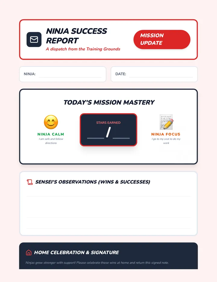Ninja Success Report Note