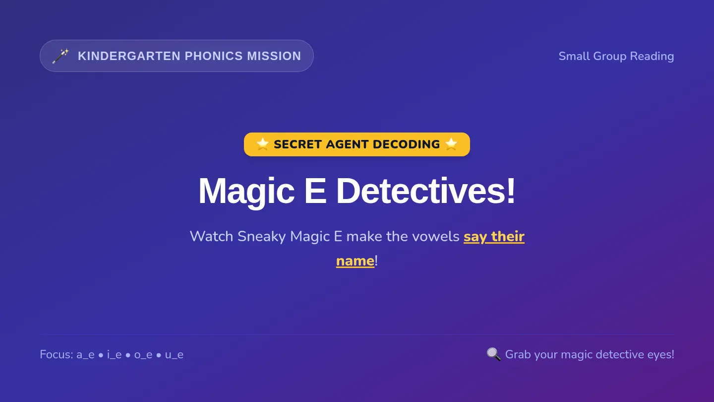 Magic E Phonics Slides