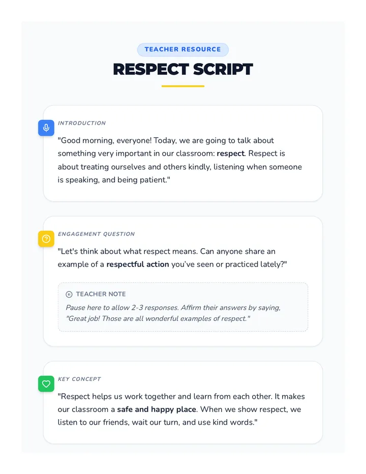 Respect Rules For A Program Respect Rules Building Community • Lesson • Lenny.com