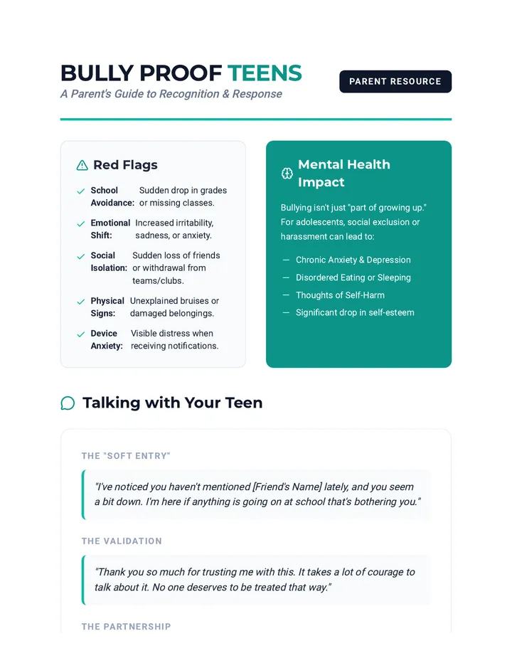 Bully Proof Guide Handout