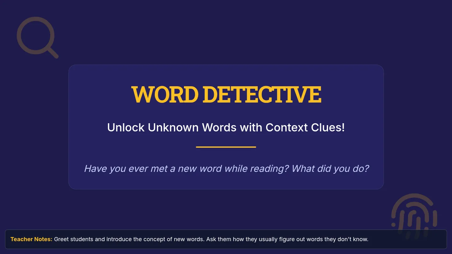 Word Detective Slide Deck Presentation