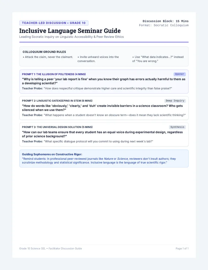 Inclusive Dialogue Discussion Guide