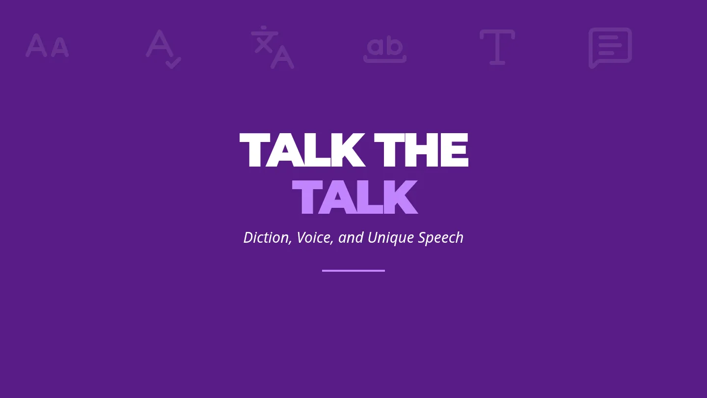 Talk the Talk Slides