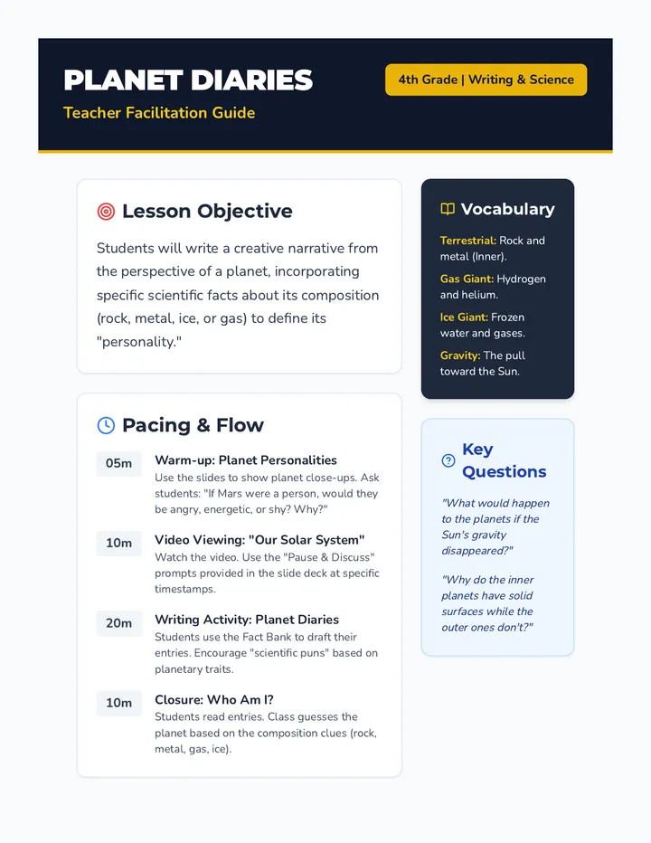 Planet Diaries Teacher Guide