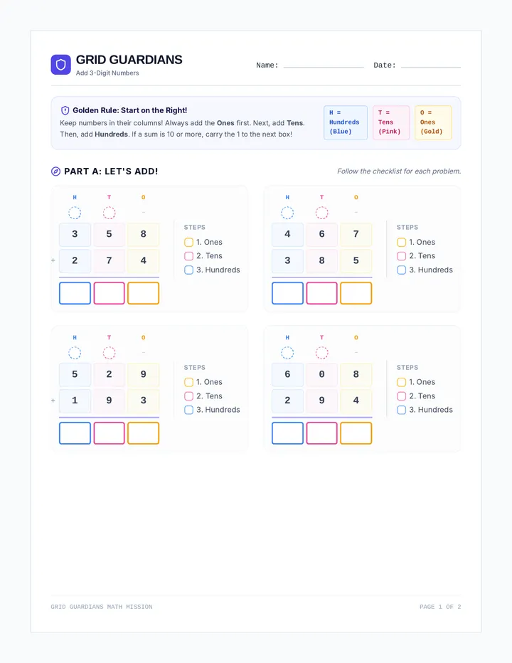 Grid Guardians Worksheet