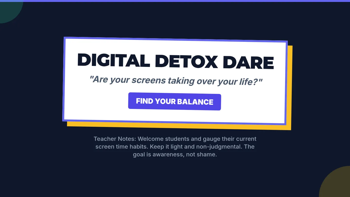 Digital Detox Dare Slide Deck