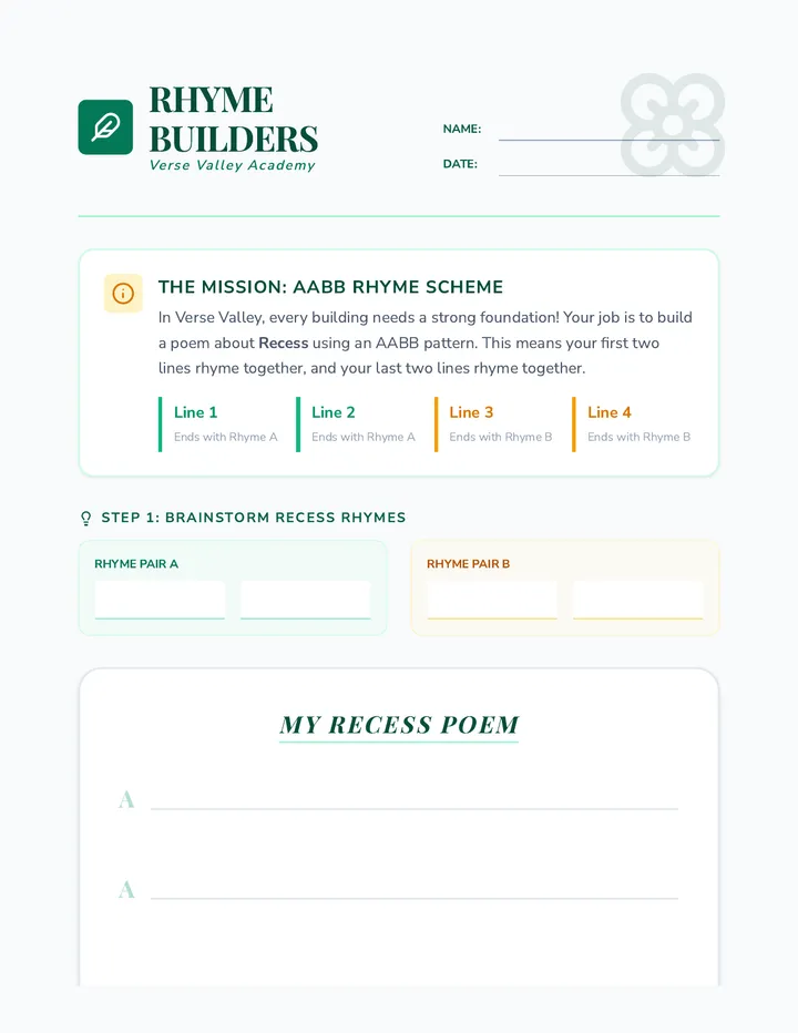 Rhyme Builders Template