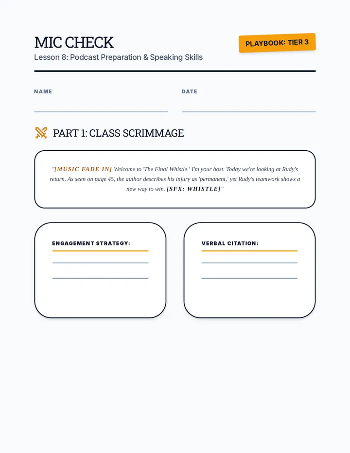 Mic Check Worksheet