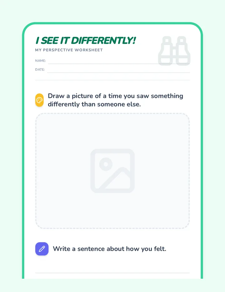 Different Perspectives Worksheet