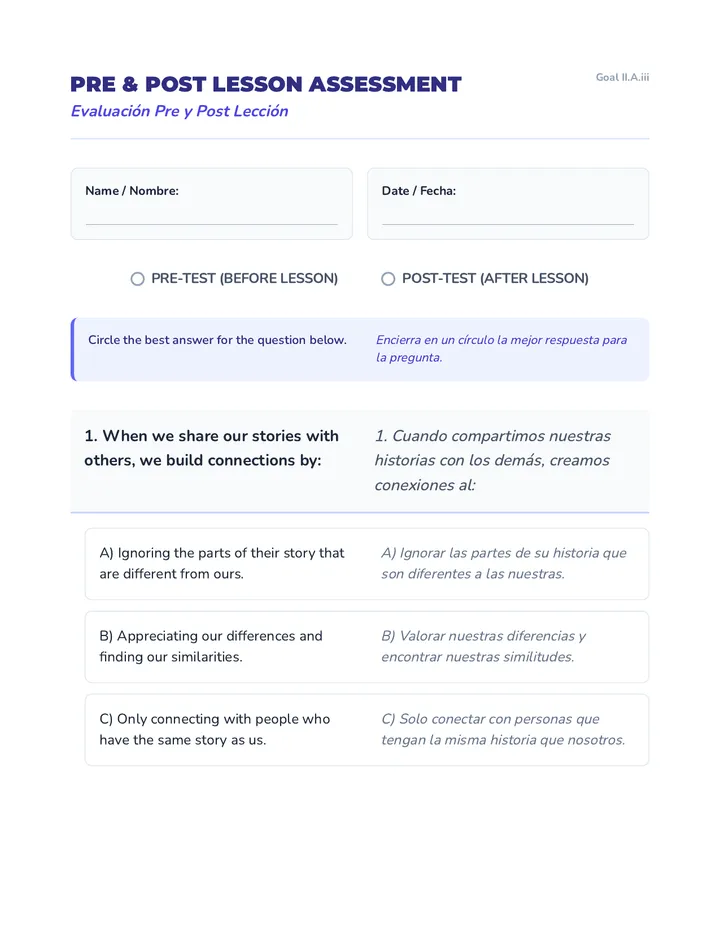 Start Somewhere Assessment