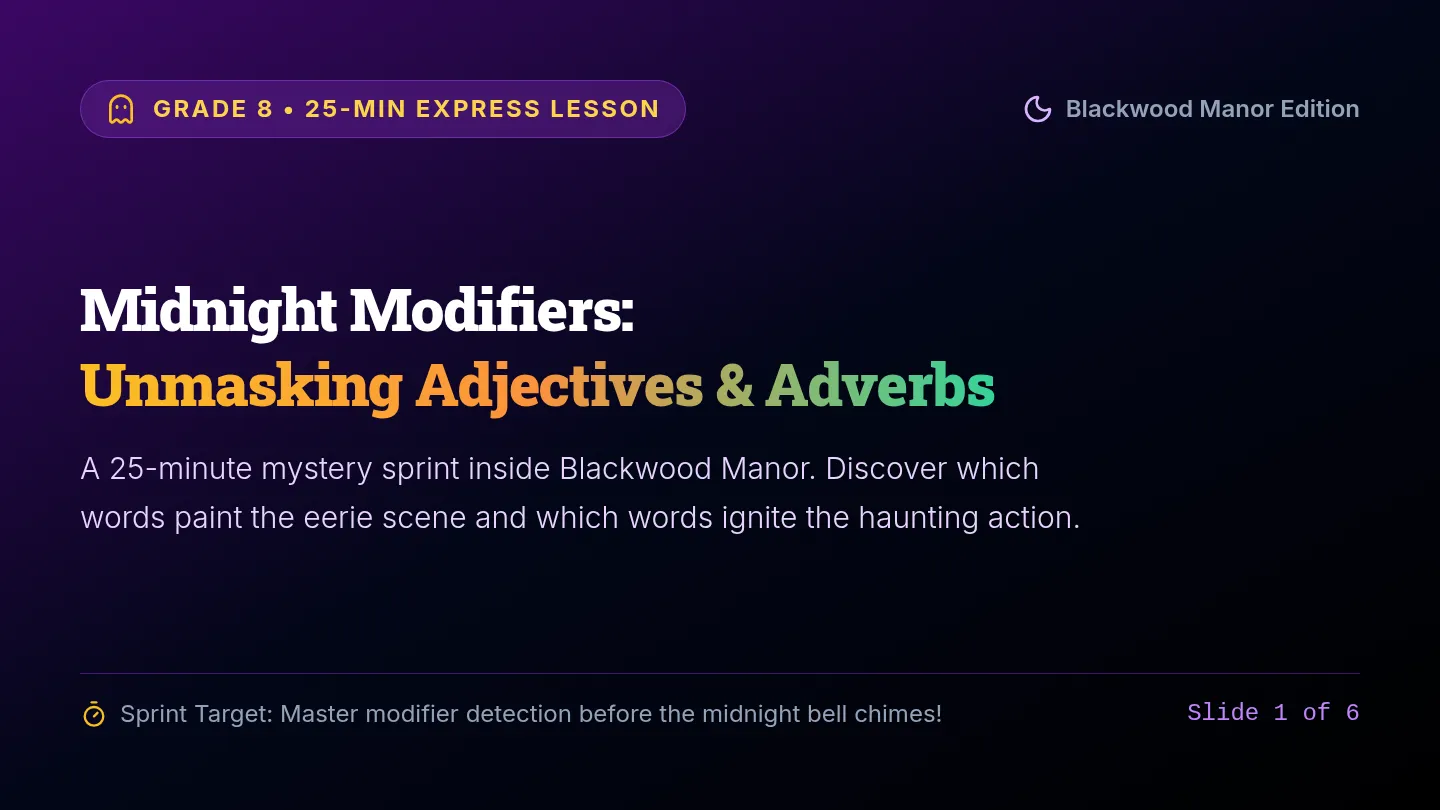 Midnight Modifiers Presentation Slides